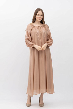 Шифонова сукня макси з вишивкою Арсіні 311