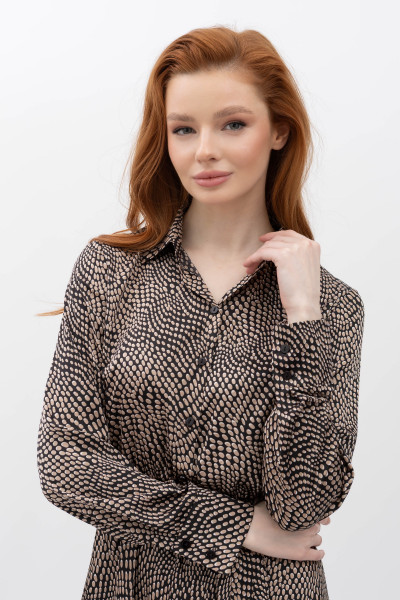 Сукня міді вільного силуету з шовку Тарті 04