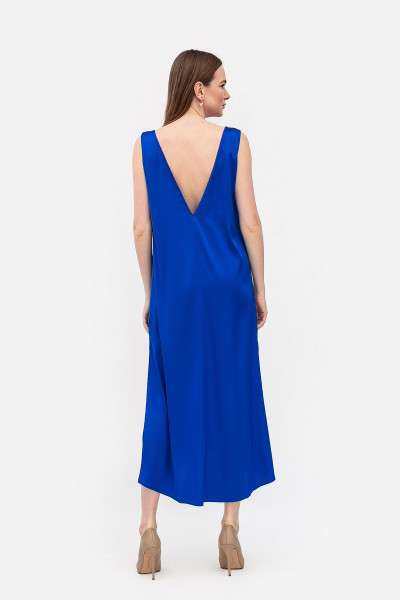 Сукня максі синього кольору з шифону вільного силуету Нєжин 02 Сукня максі синього кольору з шифону вільного силуету Нєжин 02
