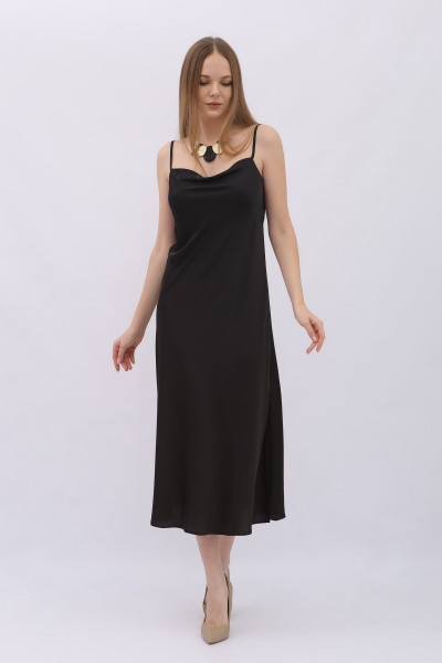 Сукня комбінація чорного кольору з шовку Граян 3000