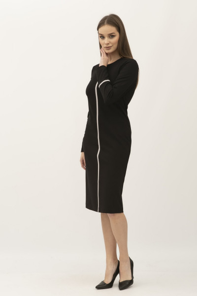 Сукня міді чорна прилеглого силуету Агувія 01 Сукня міді чорна прилеглого силуету Агувія 01