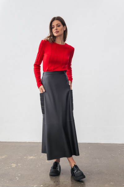 Червоний джемпер з трикотажу Фенті