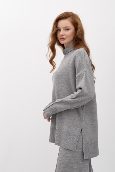 Трикотажний сірий джемпер 25207701