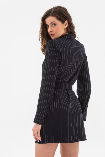 Міні сукня у смужку синього кольору Міріда Міні сукня у смужку синього кольору Міріда