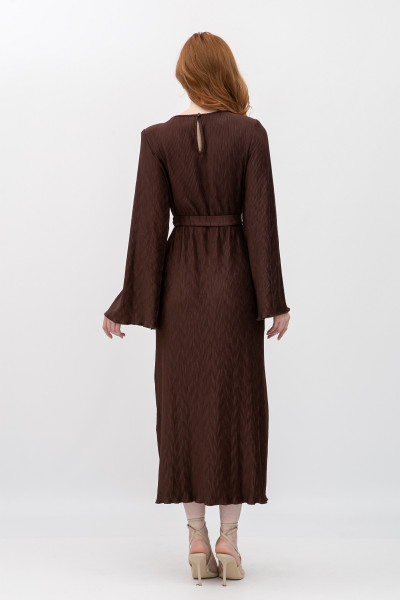 Шифонова сукня коричневого кольору Сандал 02 Шифонова сукня коричневого кольору Сандал 02