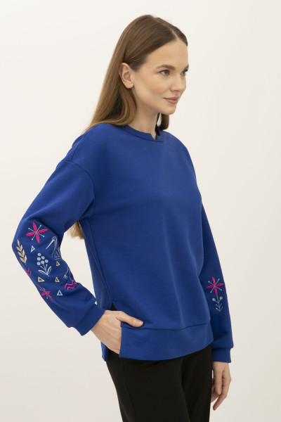 Світшот трикотажний  жіночий синій Лелека 24