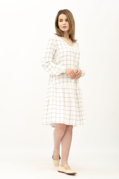 Біла сукня у клітинку з бавовни Ровада Біла сукня у клітинку з бавовни Ровада