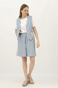 Жилет з бавовни з принтом смужка Мерхер 1