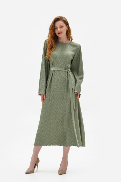 Шифонова сукня  оливкового кольору Сандал Шифонова сукня  оливкового кольору Сандал