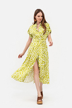 Сукня довжини міді салатового кольору Ексанта 03 Сукня довжини міді салатового кольору Ексанта 03