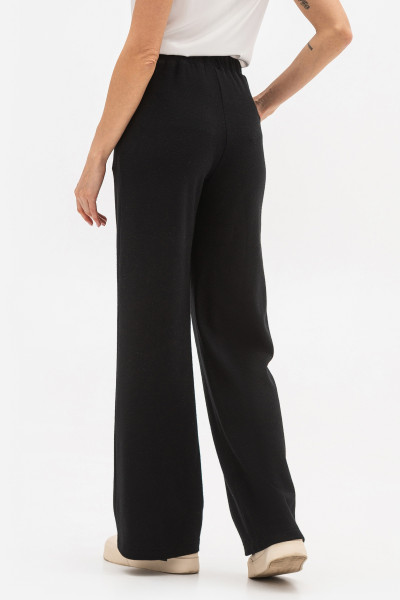 Трикотажні брюки прямого крою чорного кольору Сендра 02