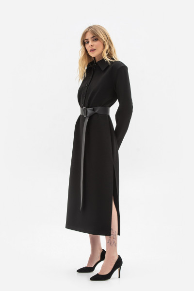Сукня прямого силуету довжини міді чорного кольору Реліна Сукня прямого силуету довжини міді чорного кольору Реліна