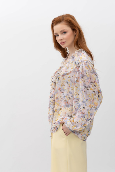 Шифонова блуза у квітковий принт Нілда
