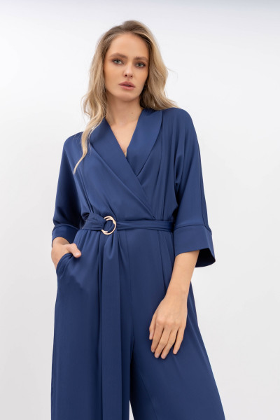 Комбінезон з костюмної тканини синього кольору Аміз 2