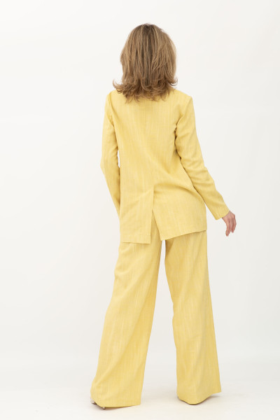 Лляний однобортний жакет жовтий Меларі 13