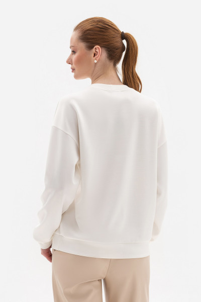 Трикотажний світшот молочного кольору Віолія 03