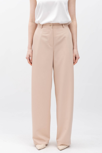 Брюки палаццо бежевого кольору Страйм