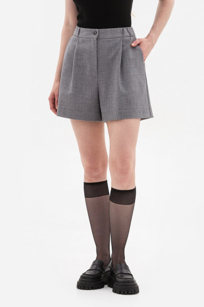 Шорти-бермуди з костюмної тканини сірого кольору Влада