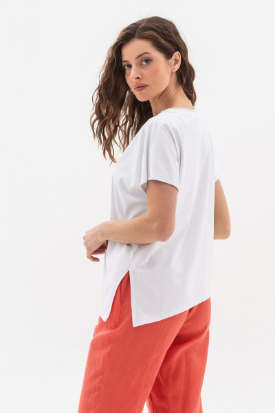 Трикотажна футболка білого кольору Майліс 01