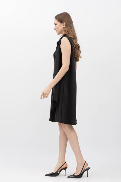 Шовкова сукня-міні з коміром-шаль Бланш 01