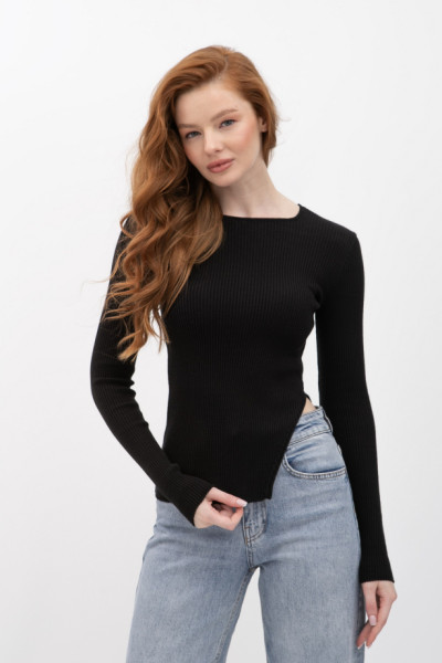 Джемпер трикотажний чорного кольору 25205100