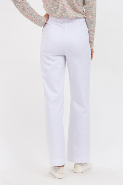 Класичні жіночі штани прямого крою з котону молочного відтінку Іберія