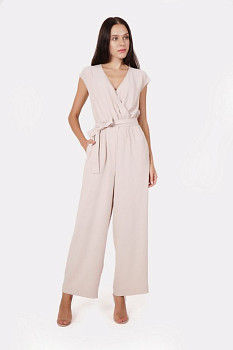 Комбінезон бежевого кольору прямого силуету Каям