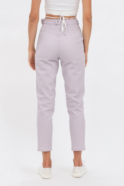 Сірі жіночі штани з високою посадкою з котону Роксен