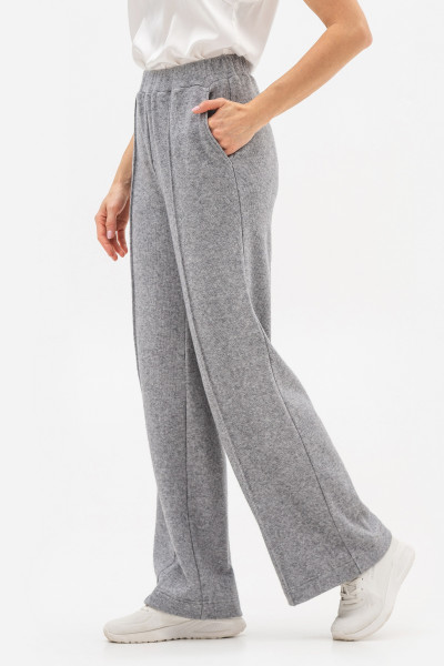 Трикотажні брюки прямого крою сірого кольору Сендра