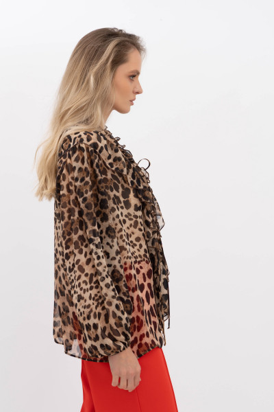 Шифонова блуза з леопардовим принтом Нілда 1