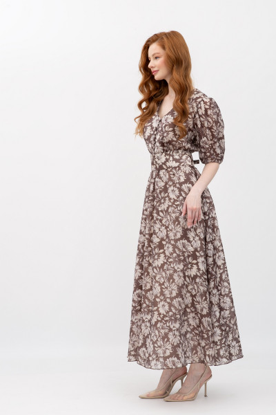 Шифонова сукня довжини максі з ніжним принтом квітів Маріне 11 Шифонова сукня довжини максі з ніжним принтом квітів Маріне 11