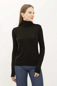 Гольф чорного кольору з високим коміром 23205000