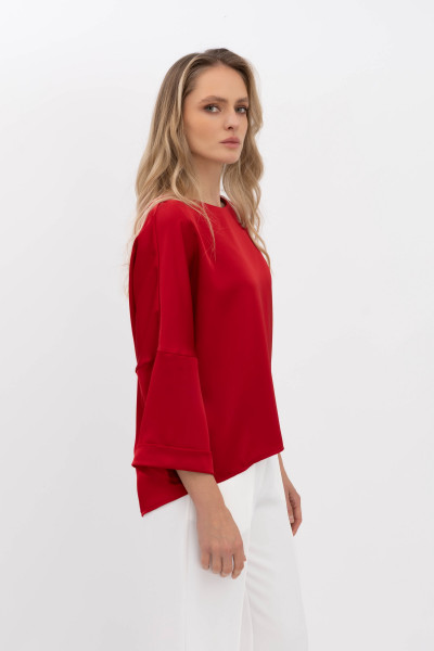 Жіноча шовкова блуза червоного кольору Нісса 103