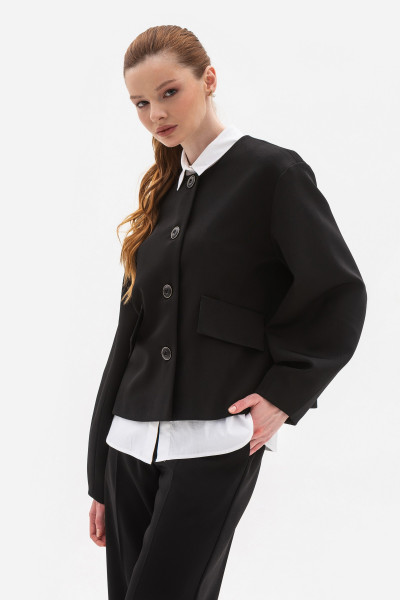 Жакет з об'ємними рукавами чорного  кольору Таріна 2