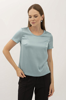 Блуза - футболка з шовку м'ятна Ламін 210