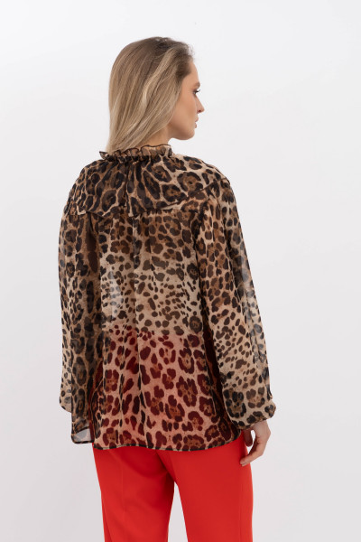 Шифонова блуза з леопардовим принтом Нілда 1