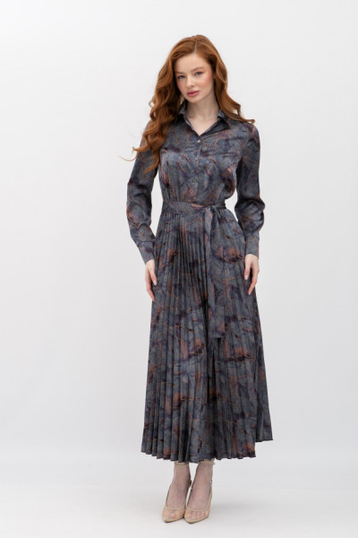 Сукня міді з спідницею плісе Міріал 03 Сукня міді з спідницею плісе Міріал 03