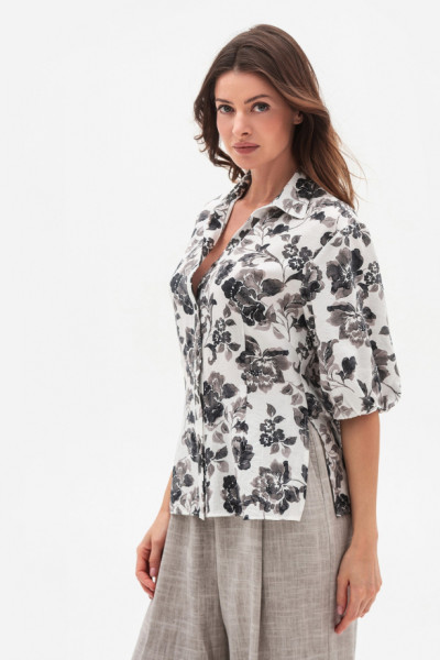 Блуза з пишними рукавами до ліктя Міара