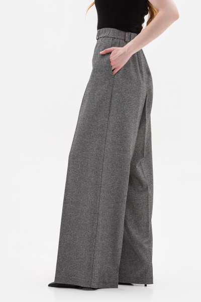 Брюки палаццо сірі з костюмної тканини Галея 01