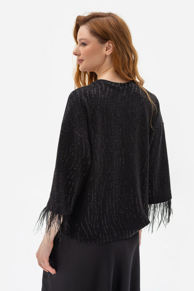 Трикотажний джемпер чорного кольору Леврес