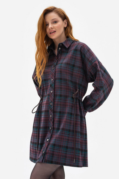 Сукня-сорочка довжини міні  у  клітинку Ксанія