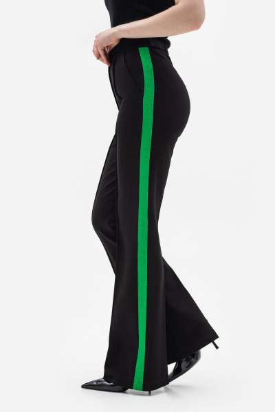 Трикотажні брюки чорні з лампасами Велада