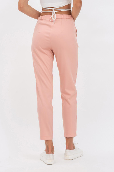 Літні жіночі штани прямого крою з високою посадкою з костюмної тканини Рітон