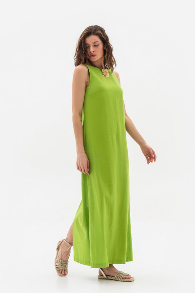 Лляна сукня максі зеленого кольору Метіса Лляна сукня максі зеленого кольору Метіса