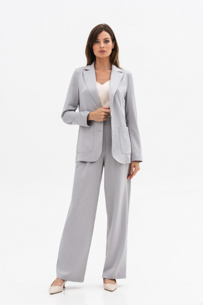 Класичні жіночі штани з високою посадкою сірі Аміка 003