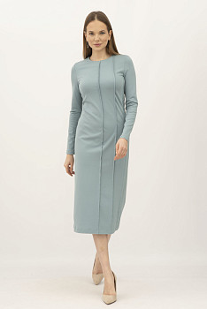 М'ятна трикотажна сукня довжини міді Дарен 03 М'ятна трикотажна сукня довжини міді Дарен 03