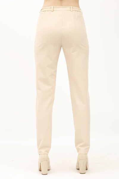 Жіночі штани завужені з костюмної тканини бежеві Фіоре 03