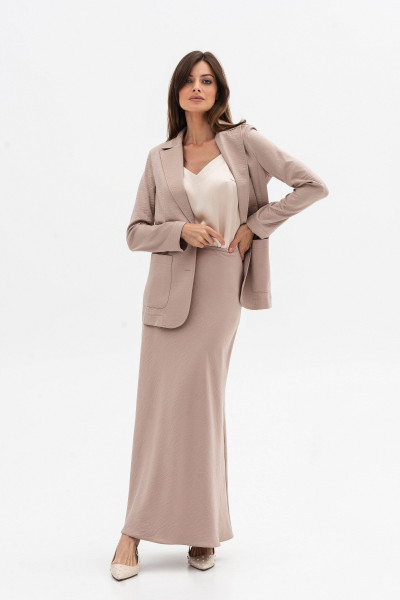 Бежева спідниця у білизняному стилі Касія 247