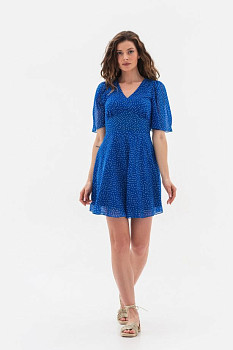 Шифонова сукні довжини міні синього кольору Сонора Шифонова сукні довжини міні синього кольору Сонора
