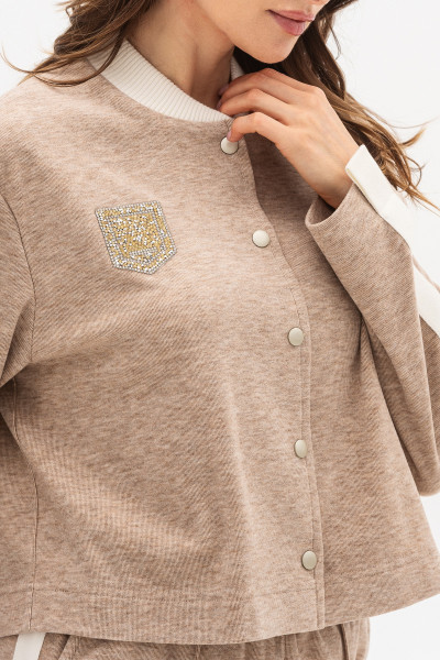 Трикотажний бомбер бежевого кольору Кіріса